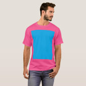 T-shirt Solid Cyan Blue Background | Summer Minimal Style (Devant entier)