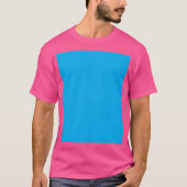 T-shirt Solid Cyan Blue Background | Summer Minimal Style (Devant)
