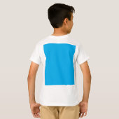 T-shirt Solid Cyan Blue Background | Summer Minimal Style (Dos entier)