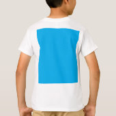 T-shirt Solid Cyan Blue Background | Summer Minimal Style (Dos)