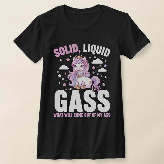 T-shirt Solid Liquid Gas Unicorn – Funny Physics Science (Poser)