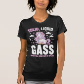 T-shirt Solid Liquid Gas Unicorn – Funny Physics Science (Devant)