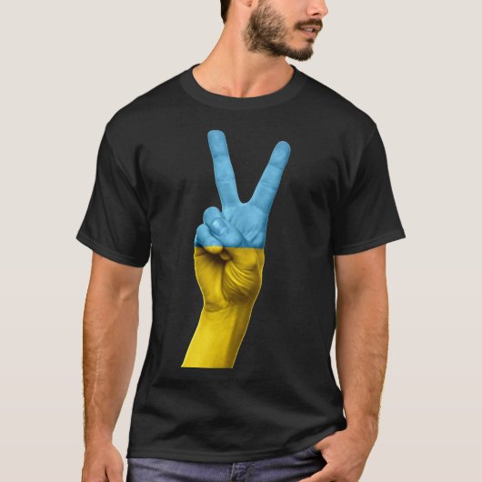 T-shirt Solidarité du drapeau ukrainien (Devant)