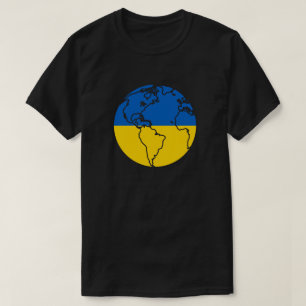 T-shirt Solidarité Mondiale Drapeau Ukrainien