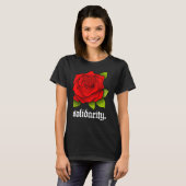 T-shirt Solidarité Rose - Solidarité Rose Rouge Cute Bold (Devant entier)