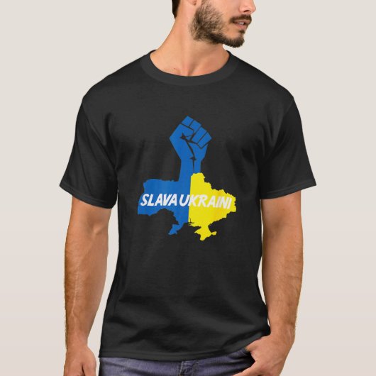 T-shirt Solidarité Slava Ukraini (Devant)