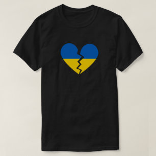 T-shirt Solidarité ukrainienne Coeur brisé