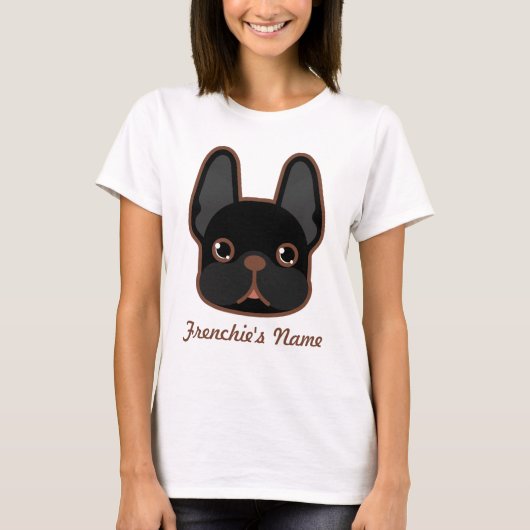 T-shirt Solide Brindle Frenchie Conception personnalisée (Devant)