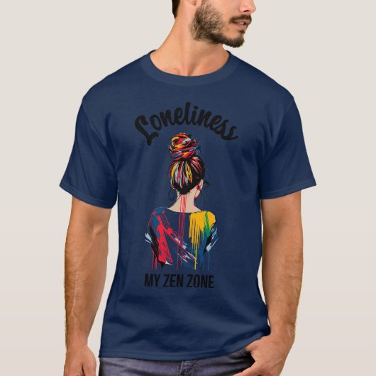 T-shirt Solitude ma zone zen (Devant)