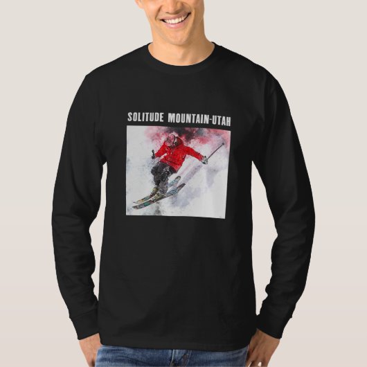 T-shirt Solitude Mountain Utah Ski Ski Ski Ski Souvenir M (Devant)