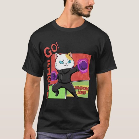 T-shirt Solo Meow-ling Level Up Retro Poster (Devant)