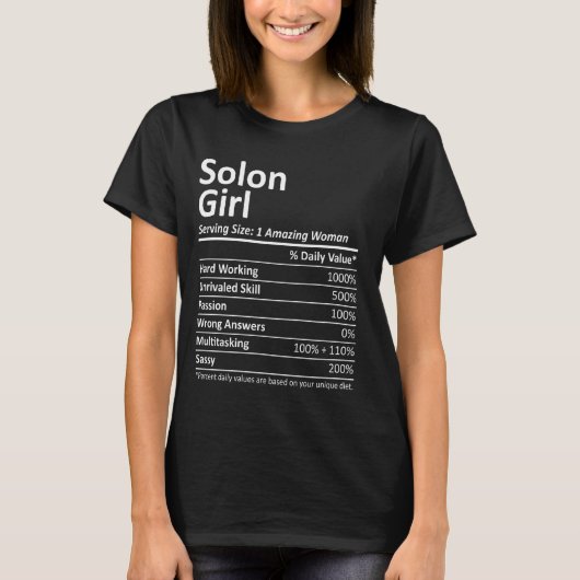 T-shirt Solon Girl Oh Ohio Funny City Accueil Racines Usa (Devant)