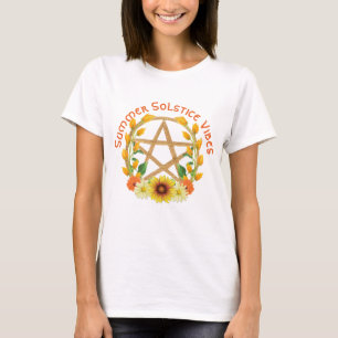 T-shirt Solstice d'été Vibles tournesol Pentacle or