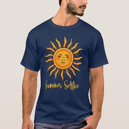 T-shirt Solstice été Typographie solaire (Devant)