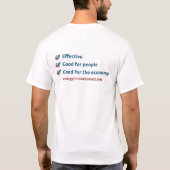 T-shirt Solution bipartite d'acte d'innovation d'énergie (Dos)