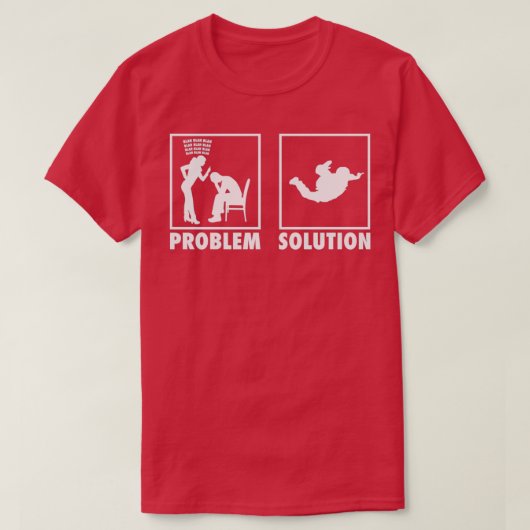 T-shirt Solution de problème de déclaration Skydiving (Design devant)
