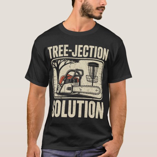 T-shirt Solution de projection d'arbre Disc Golf drôle _3 (Devant)