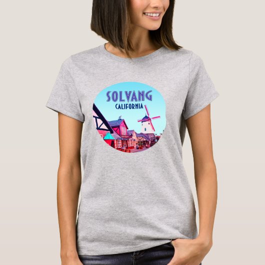T-shirt Solvang Danish Downtown California Vintage (Devant)