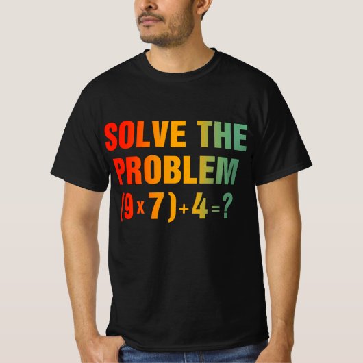 T-shirt Solve The Problem 67 Meme Math Teacher Gen Alpha  (Devant)
