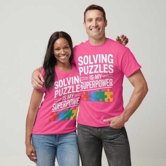 T-shirt Solving Puzzles Is My Superpower Funny Jigsaw Puzz (Unisexe)