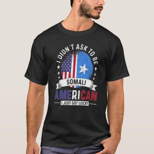 T-shirt Somali American Countries Flags Pride Country Soma (Devant)