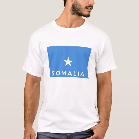 T-shirt somalie nom du symbole du drapeau (Devant)