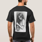 T-Shirt Sombre De Base."Bouteille Vide, Aventurier (Dos)
