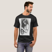 T-Shirt Sombre De Base."Bouteille Vide, Aventurier (Devant entier)