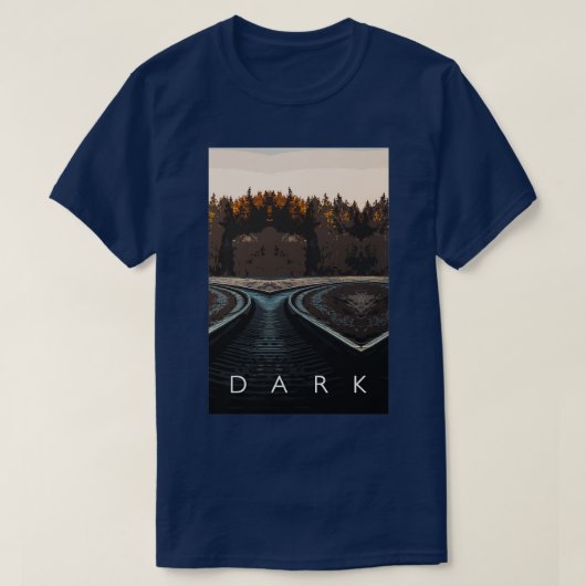T-shirt Sombre sur le chemin de fer 1 (Design devant)
