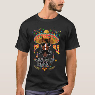T-shirt Sombrero drôle de cheval de course Chapeau mexicai