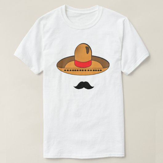 T-shirt Sombrero et Moustache (Design devant)