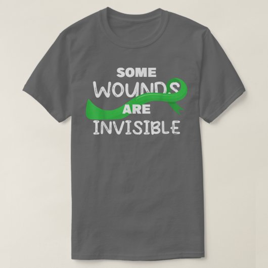 T-shirt Some Wounds Are Invisible Ribbon Mental Health Awa (Design devant)