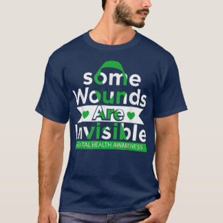 T-shirt Some Wounds Are Invisible Ribbon Mental Health Awa