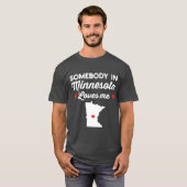 T-shirt Somebody In Minnesota Loves Me Funny Home State Pr (Devant entier)
