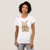 T-Shirt "Somebunny Needs Coffee" avec jeu de mots (Devant entier)