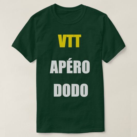 T-shirt sommeil apéritif en VTT (Design devant)