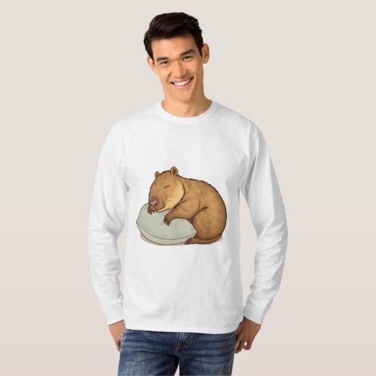 T-shirt sommeil Capybara Sleepybara (Devant entier)