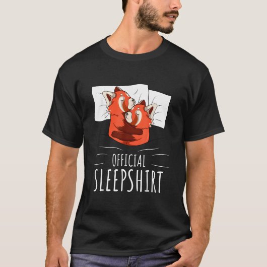 T-shirt Sommeil officiel de Panda roux (Devant)