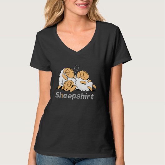 T-shirt Sommeil Pj Pajamas Mouton Nightgown Nuit (Devant)