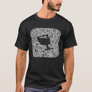 T-shirt Sommelier Vin Verre Mot Cloud Vignoble Vignoble