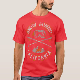 T-shirt Sommet de la neige Montagnes Californie Vintage Bi