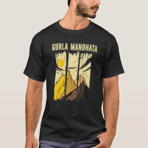 T-shirt Sommet de pic de montagne de Gurla Mandhata
