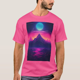 T-shirt Sommet Électrique Synthwave Aventure Dans Majesti