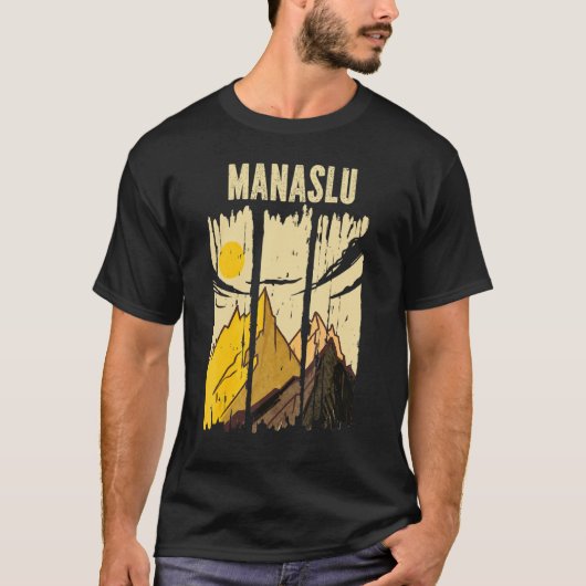 T-shirt Sommet Monaslu Mountain Peak (Devant)
