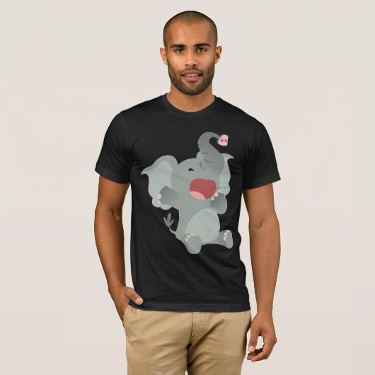 T-shirt somnolent mignon d'éléphant de bande (Devant entier)
