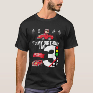 T-shirt Son 3ème Anniversaire Thème Voiture Anniversaire 3
