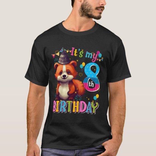T-shirt Son 8E Panda Rouge (Devant)