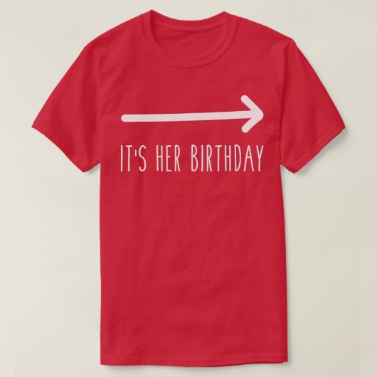 T-shirt Son Anniversaire (Arrow Pointing) Amusant Humour S (Design devant)