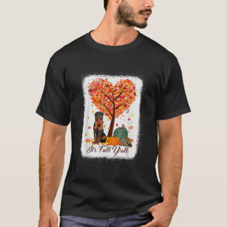 T-shirt Son automne tout drôle Rottweiler automne automne