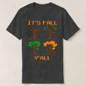 T-shirt Son Automne YAll 8 Bit Automne Jeu Retro Piela (Design devant)
